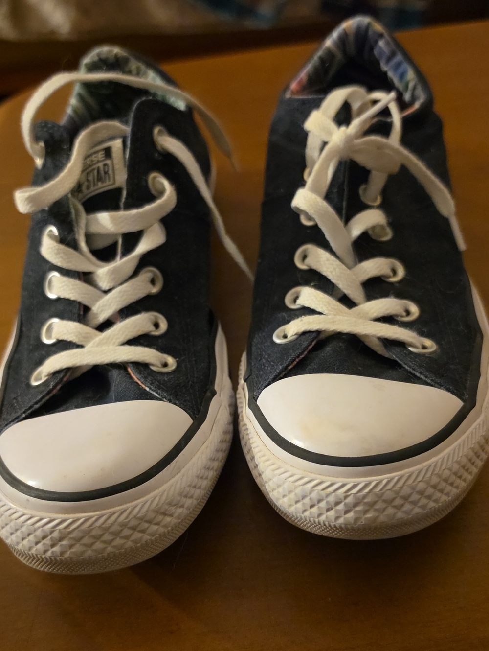 Converse Navy Canvas Low-Top Sneakers with White Accents